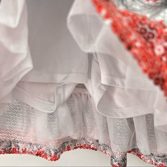 Justice Red white and blue Flag Sequins Skort NWT - Picture 6 of 13